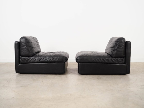 Image 1 of Canapé modulaire en cuir, design italien, années 1970, fabriqué en Italie