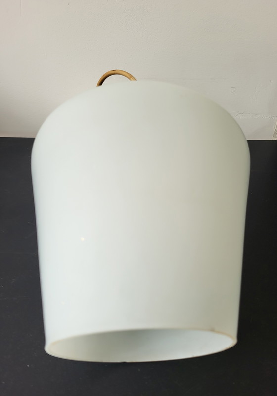 Image 1 of Louis Kalff voor Philips hanglamp opaline glas wit jaren '60.