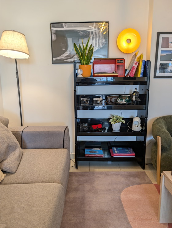 Image 1 of Jeep BBB Italia modulaire boekenkast, zwart, ontworpen door De Pas, Durbino, Lomazzo, jaren 70