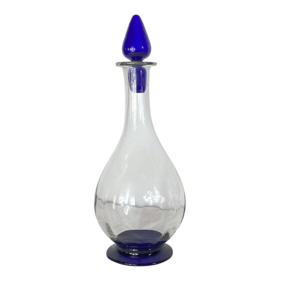 Caraffa in vetro Art Déco con tappo in vetro e base blu, 0,7 l – Bicchieri e caraffe, Glass (photo 6 of 6)