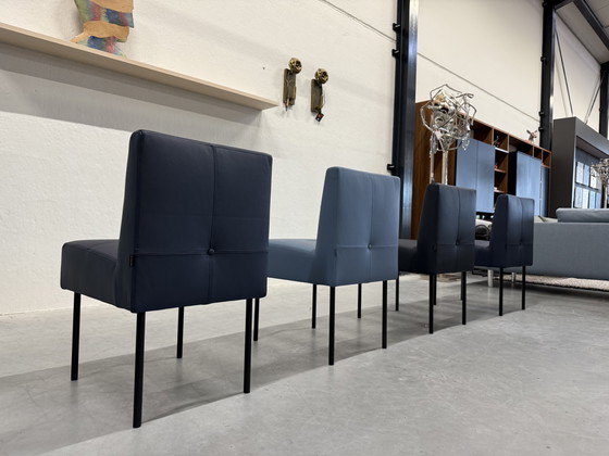 Image 1 of 4 Gelderland 7714 Button chair blue leather