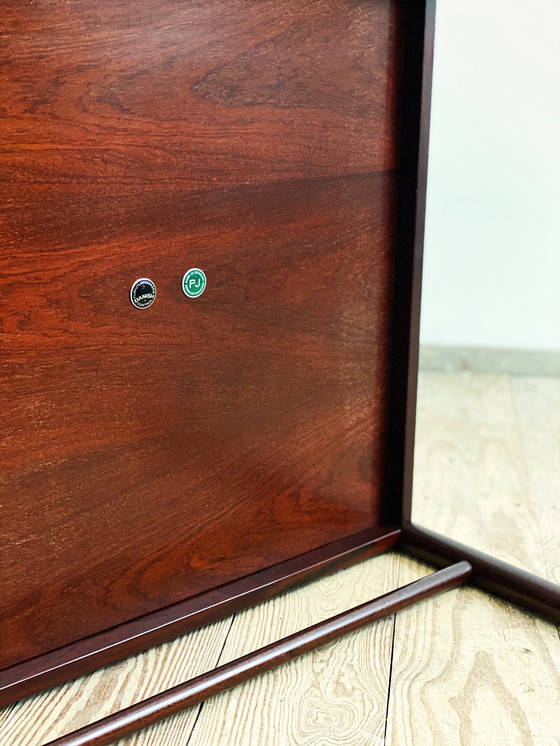 Image 1 of Mahonie bank- of salontafel door Ole Wanscher voor Poul Jeppensen, Denemarken, 1950