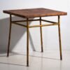 Ochre colored antique outdoor table (c.1920) #3 – Garden tables, Iron (photo 8 of 9)