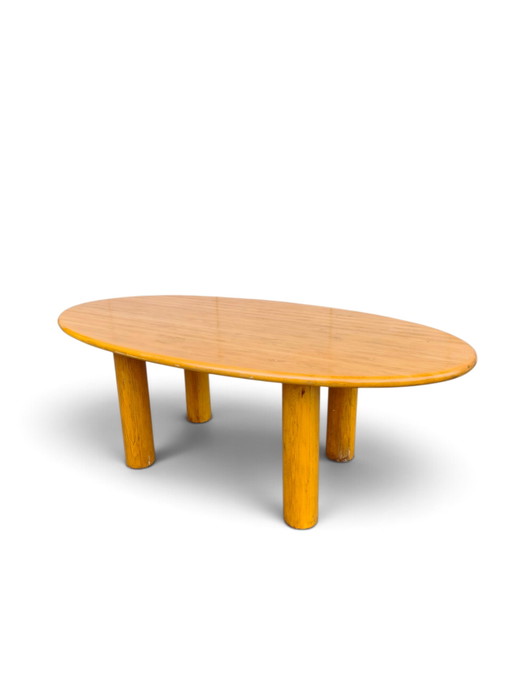 Large Oak Oval Dining Table – eettafels, Wood (photo 2 of 9)