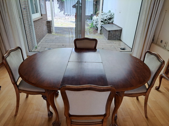 Image 1 of Set da pranzo in stile Luigi XV - 4 sedie