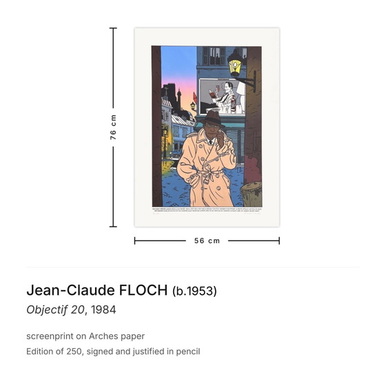Image 1 of Jean-Claude Floc'h Objectif 20 Serigrafia firmata 1984