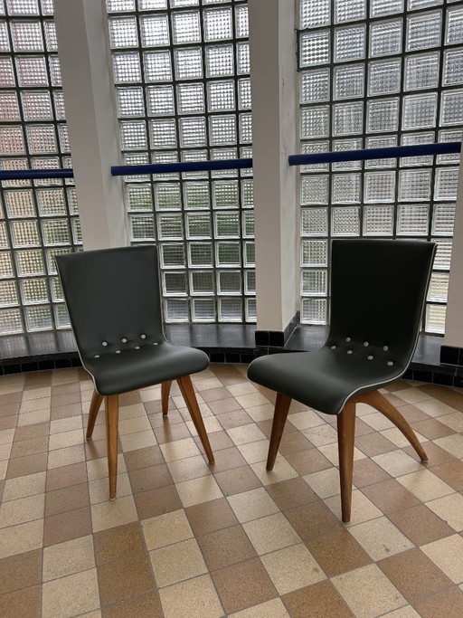 6 sedie Swing Chair di design – G.J. van Os | Design olandese di metà secolo
