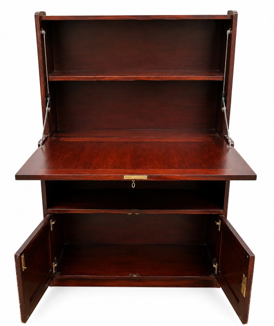 Escritorio con estantería frontal de cristal, secreter antiguo – Librerías, Wood (photo 5 of 6)