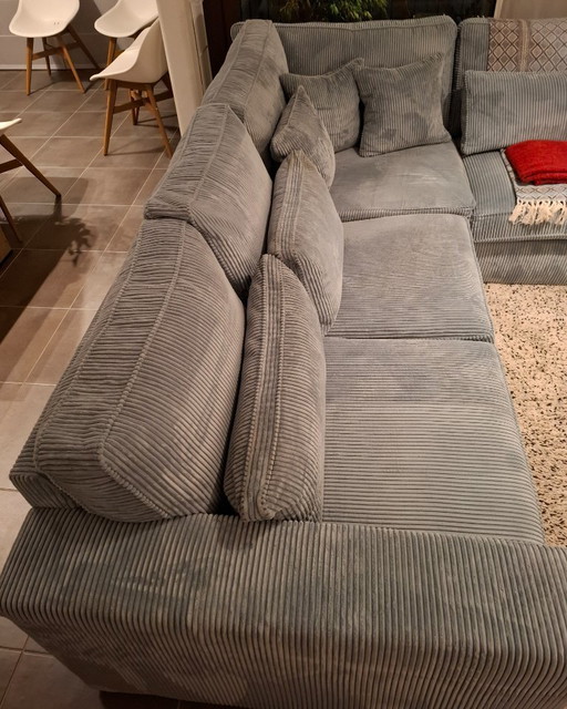 Corduroy corner sofa