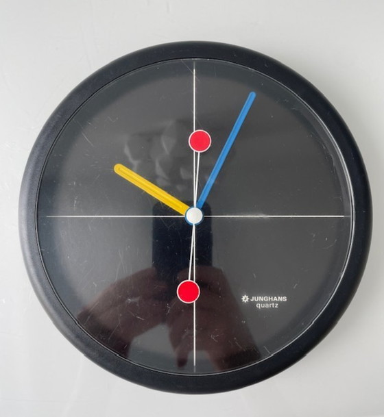 Image 1 of Vintage Junghans wandklok – postmodern design uit de jaren 80