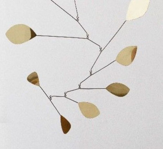 Image 1 of Large mobile sculpture of brass petals