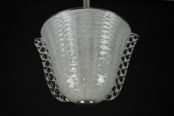 Image 1 of Rara araña Art Deco Ercole Barovier en cristal Pulegoso Murano. Italia 1940s