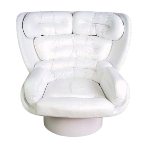 Original Elda chair Joe Colombo armchair Vintage Comfort leather white