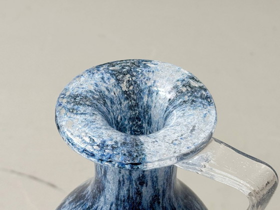 Image 1 of Sarner Glas Efeso vase with handle, studio glass with Murano influence, 1960s