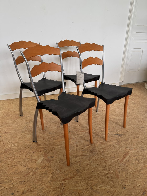 Image 1 of 4x Vitra eetkamerstoel Sedlak