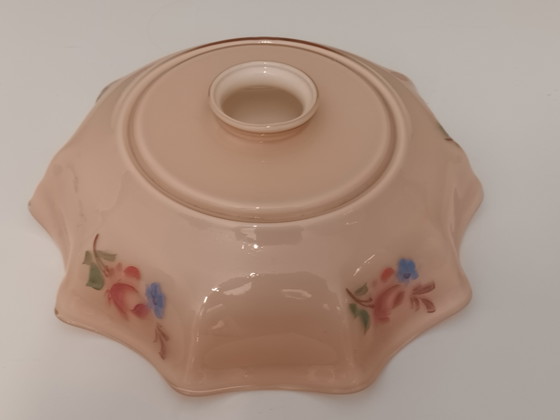 Paralume vintage rosa con fiori – Lampade a sospensione, Glass (photo 2 of 7)