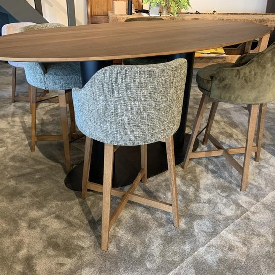 Image 1 of Mesa de bar Passe Partout Buddha - 240x120 con taburete de bar Lumos (juego de 4)