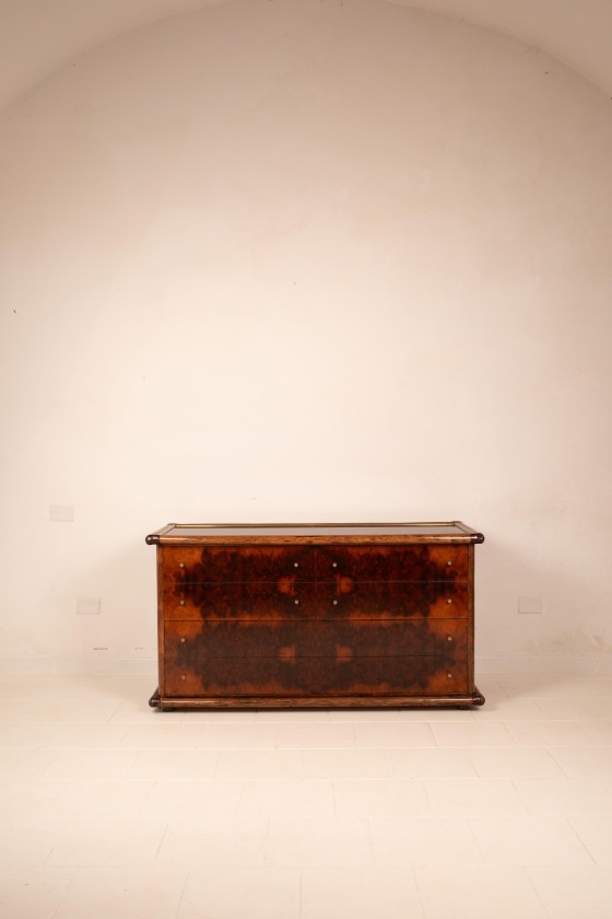 Alberto Smania Marango Cassettiere in radica e bambù Studio Smania – Leather, Brass, Italian Design (photo 8 of 26)