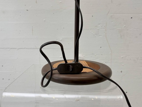 Image 1 of Lampe de table composée d'éléments en métal et en bois, années 1970