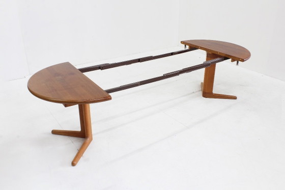 Tavolo da pranzo ovale allungabile vintage danese teak massiccio anni '60 XL – Tavoli da pranzo, Legno (photo 6 of 7)
