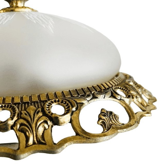 Lampada da soffitto vintage Hollywood Regency con stella in vetro sfaccettato, lampada da soffitto Hollywood (photo 4 of 5)