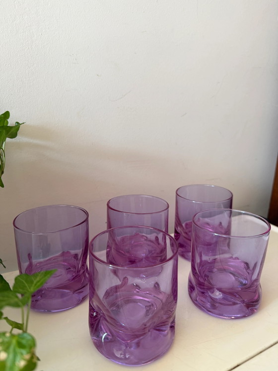 Verres Tumbler Lilas Italiens des Années 70 – Verres et carafes, Glass, Vintage (photo 7 of 7)