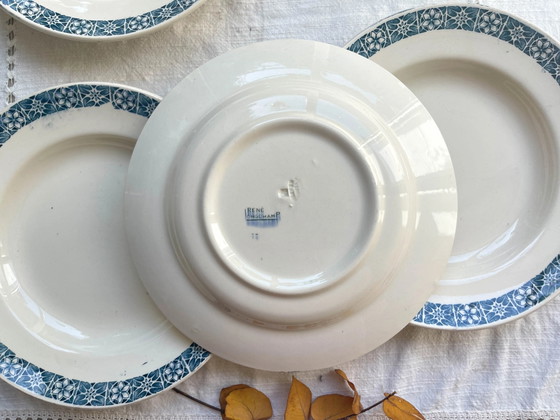6 Piatti Fondi Longchamp 'René' in Ironstone Blu – Stoviglie (photo 7 of 16)