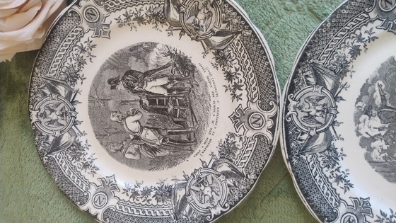 Image 1 of Série complète d'assiette parlante Napoléon 1920-1930