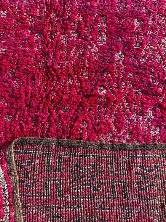 Image 1 of Pink Moroccan Boujad Rug 190x310 cm - Handwoven Wool Area Rug from Haouz- Boho Decor