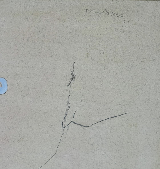 Image 1 of Robert Detheux rare peinture surréaliste de 1961