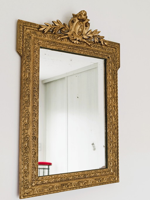 Napoleon III Wall Mirror Late 19th century 87 x 62 cm