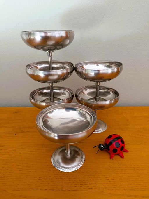 Set of 6 Rémy Letang ice cream bowls