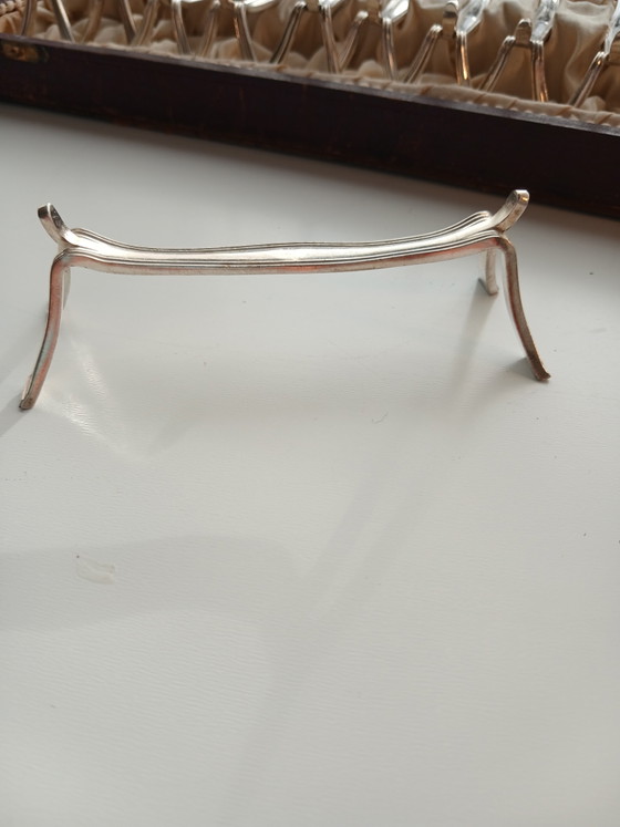 Seltenes Christofle 12 Messerbänkchen Set, Modell: Moderne. Art Déco 1930 – Tischdekoration, Silver (photo 6 of 15)