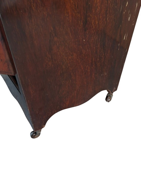 Image 1 of Antique Victorian Purdonium Coal Cabinet with Mirror