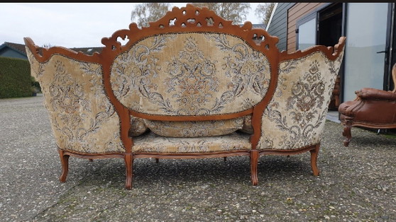 Canapé Baroque Italien – Meubles, Textile, Wood (photo 6 of 7)