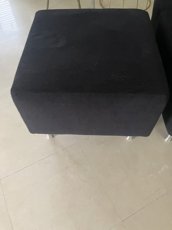 Image 1 of Fauteuil noir avec repose-pieds