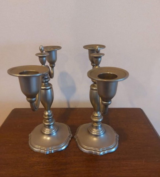 Portacandele 1950 Royal Holland 95% stagno, Metallo, Tessile, Grigio (foto 5 di 7)