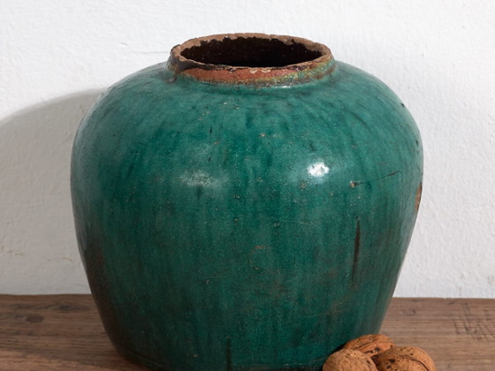 Jarrón antiguo redondo de cerámica esmaltada (c.1820) #16 – Jarrones, Ceramic (photo 2 of 33)