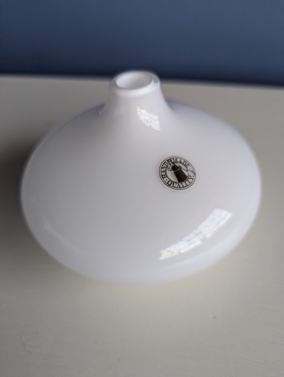 Image 1 of Vintage IKEA white glass vase - Salong series