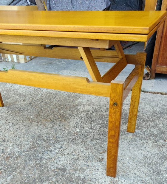 Image 1 of Vintage Scandinavian modular oak dining table, 1970s