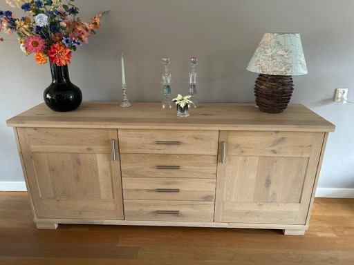 Solid light oak storage furniture (Dutch made)