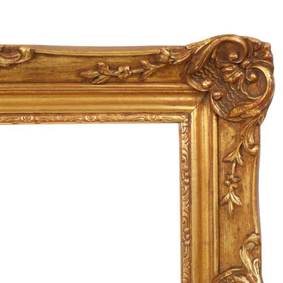 Image 1 of Cornice in legno dorato in stile barocco 70x60cm