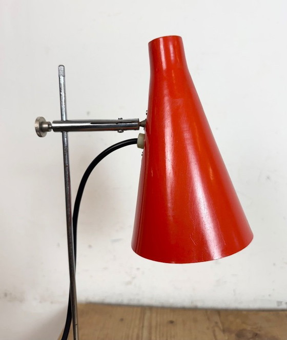 Image 1 of Vintage Red Table Lamp by Josef Hůrka for Lidokov, 1960s
