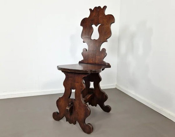Rustieke Sgabello Halstoel | Notenhout, Krukjes, Bruin, Rustic (foto 7 van 8)