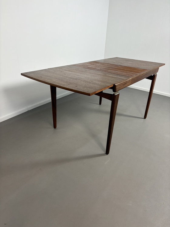 Image 1 of Vintage uitschuifbare Teak Tafel jaren’60