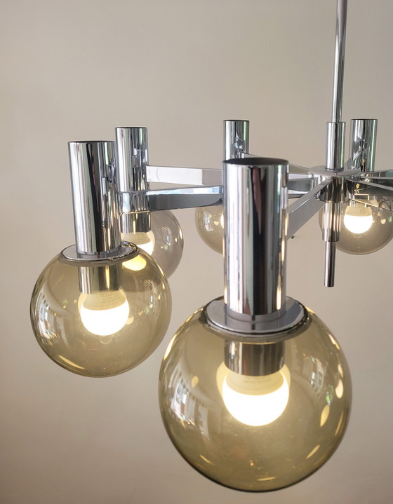 Image 1 of Lámpara de araña grande de Kaiser Leuchten en cromo