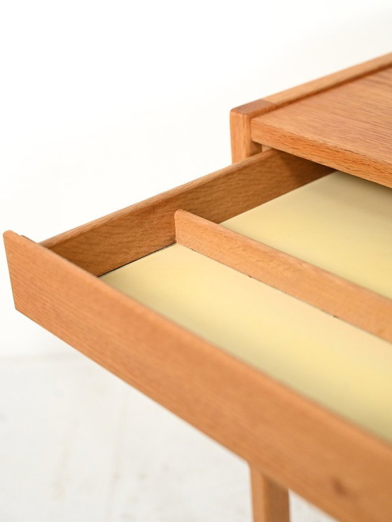 Image 1 of 1960s Scandinavian vintage oak bedside table