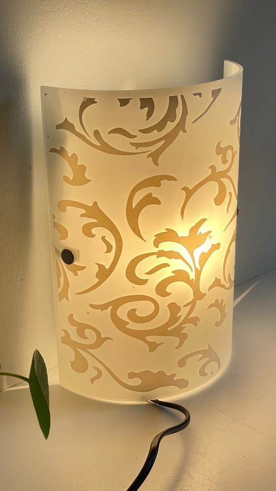 Image 1 of Polished and Silk-screened Glass Wall Lamp by Eglo