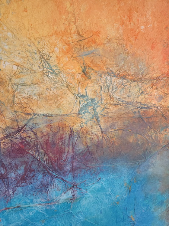 Image 1 of Beautiful Large Abstract Painting "Cold Wind" - MIKA (100x80 cm) incl. Certificate