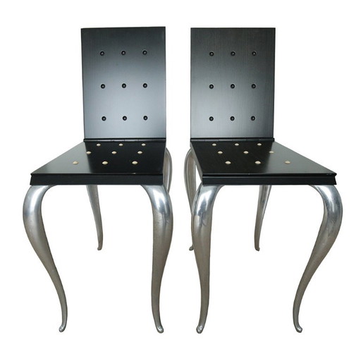 2x Lola Mundo Tischstuhl von Philippe Starck für Driade, 1980er